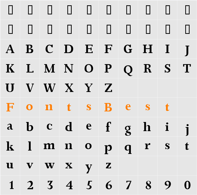 JuxtaSSi Character Map