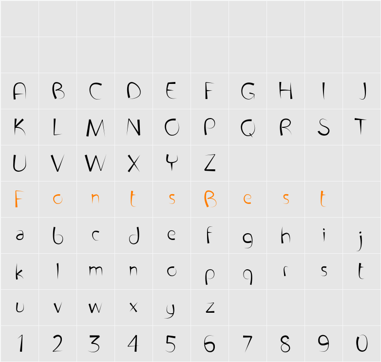 FontPenetration Character Map