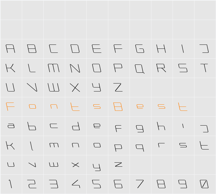 PhutureRndClsd Character Map