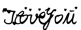 Iloveyou Font Image