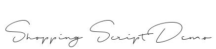 Shopping Script Demo Font Image
