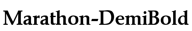Marathon-DemiBold Font Image