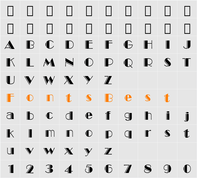 243-CAI978 Character Map