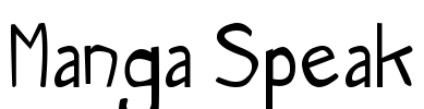 Manga Speak Font Image