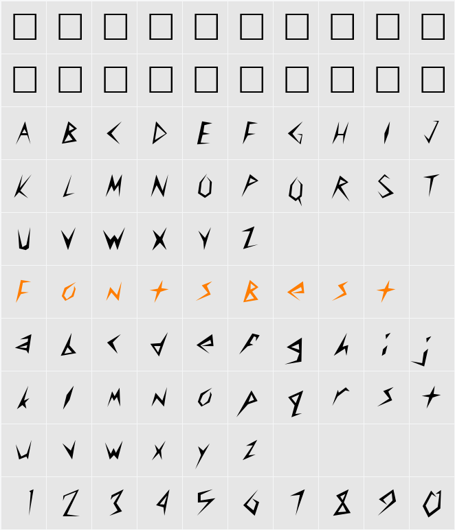 QTClaytablet Character Map