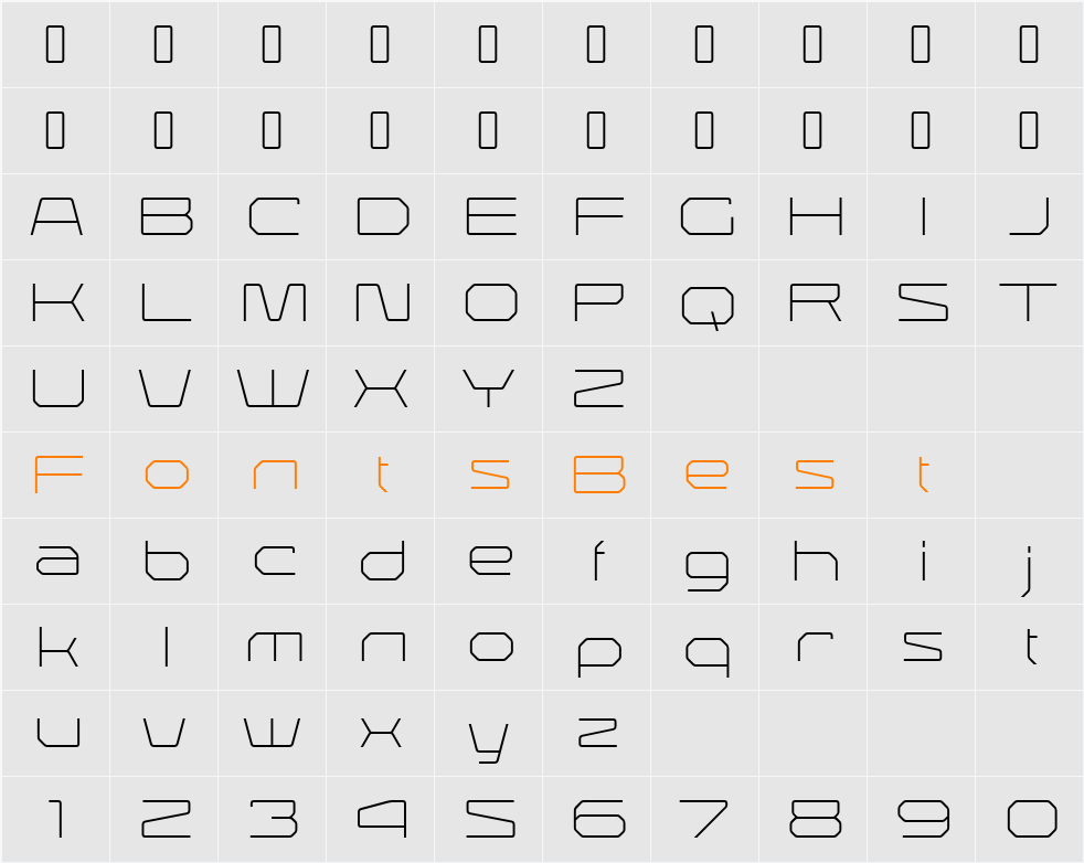 Lineavec Character Map