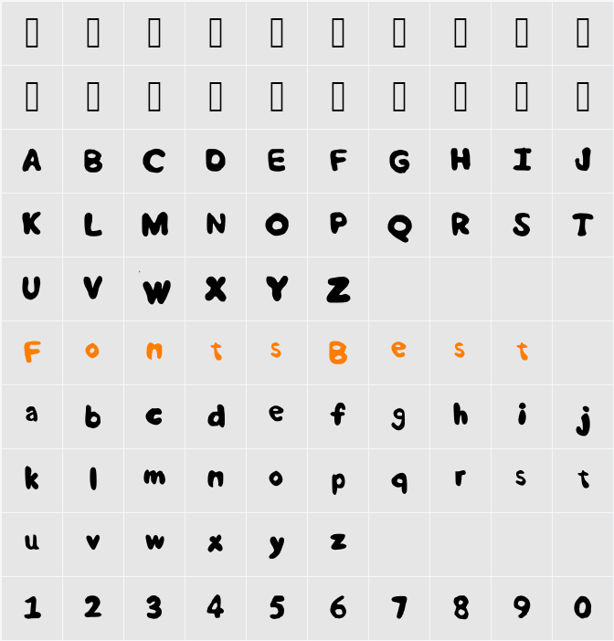 Rounded Semibold Character Map