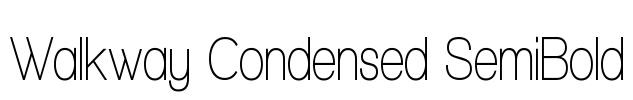 Walkway Condensed SemiBold Font Image