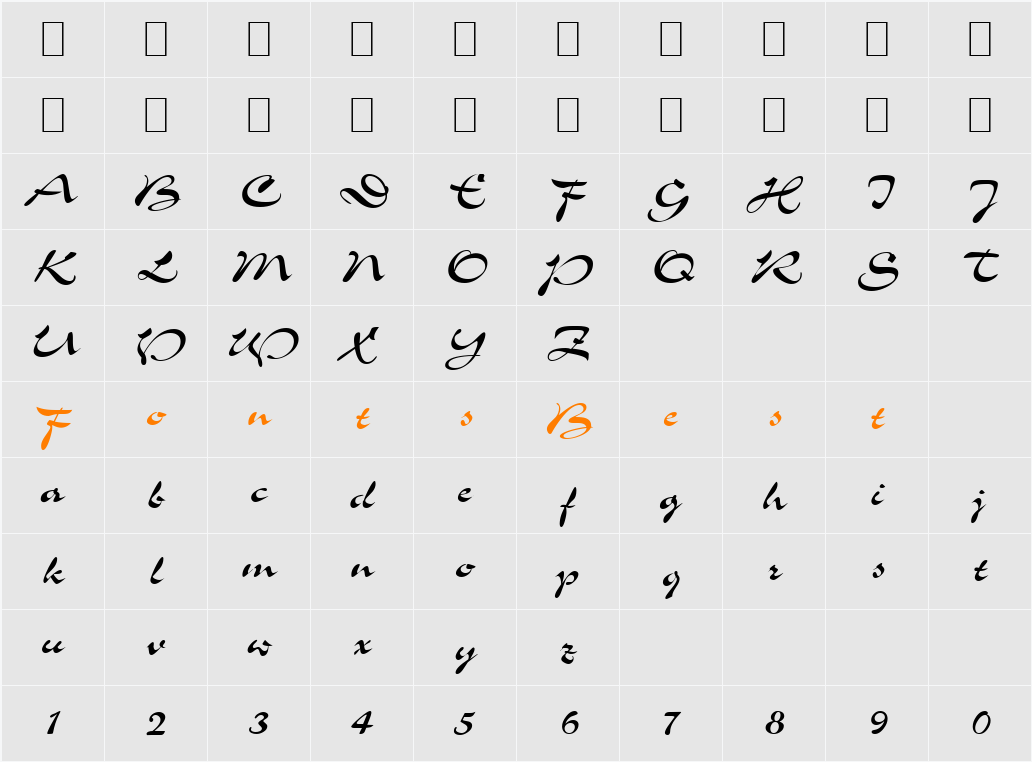 Script-S760 Character Map