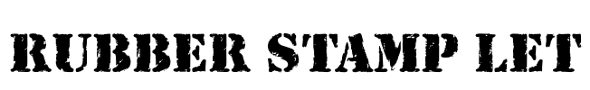 Rubber Stamp LET