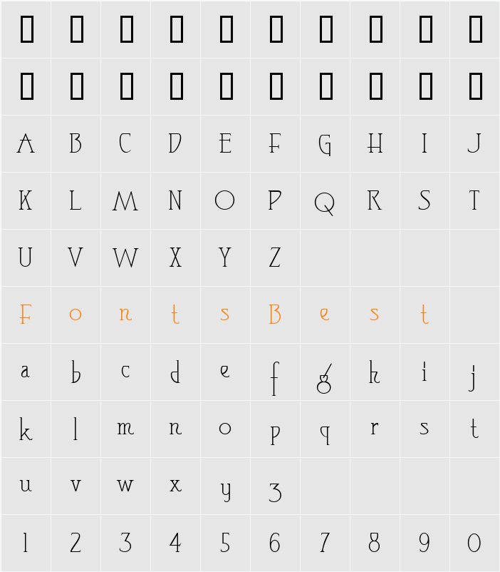 SophisticatedLadyNF Character Map