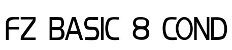 FZ BASIC 8 COND Font Image