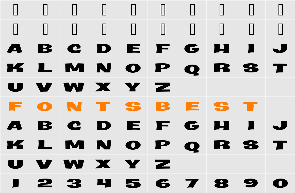 Java Kick BTN Wide Character Map