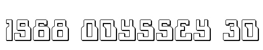 1968 Odyssey 3D Font Image