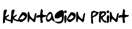 kkontagion print Font Image