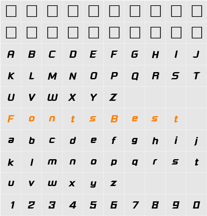 PSL-Advert Character Map