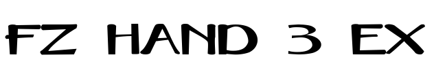 FZ HAND 3 EX Font Image