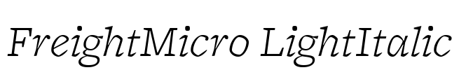 FreightMicro LightItalic
