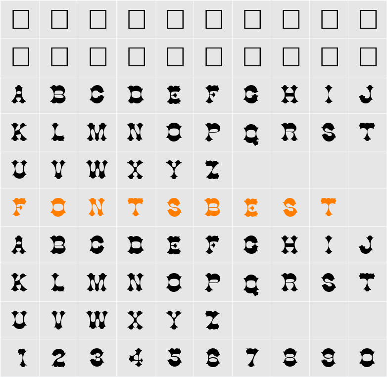 QTTumbleweed Character Map