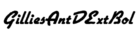 GilliesAntDExtBol Font Image