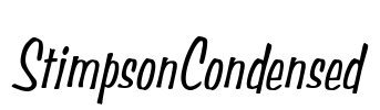 StimpsonCondensed Font Image