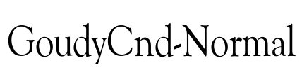 GoudyCnd-Normal Font Image
