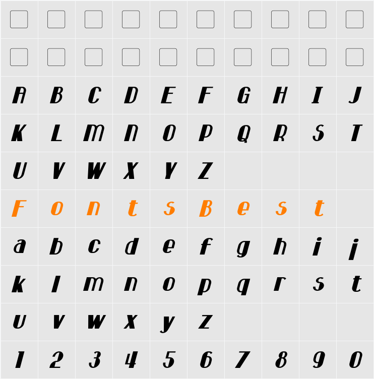 Hastings Character Map