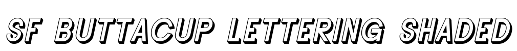 SF Buttacup Lettering Shaded Font Image