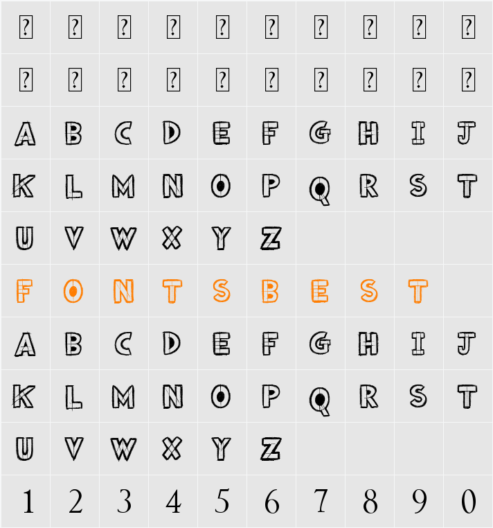 Drafting Character Map
