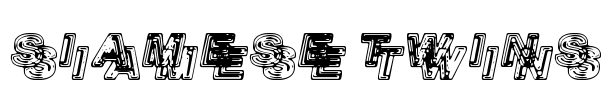 Siamese Twins Font Image