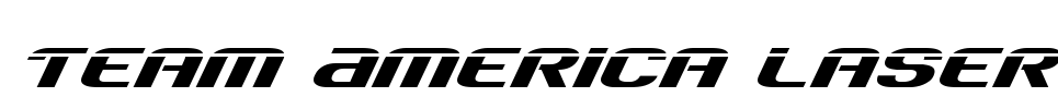Team America Laser Font Image