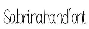 Sabrinahandfont Font Image