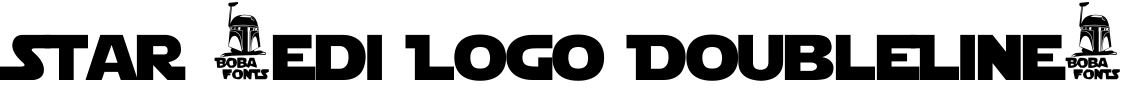 Star Jedi Logo DoubleLine1 Font Image