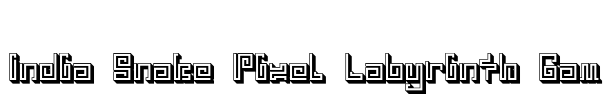 India Snake Pixel Labyrinth Gam Font Image