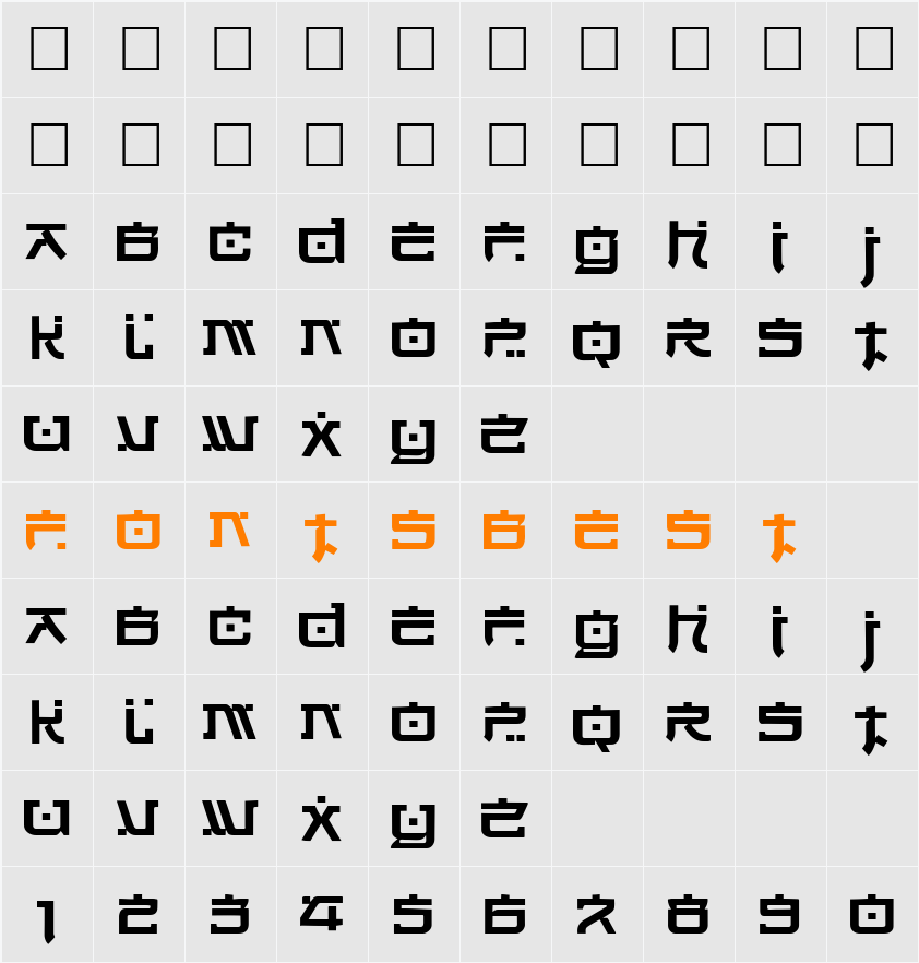 Hirosh Character Map