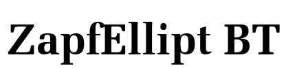 ZapfEllipt BT Font Image