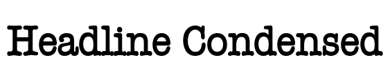 Headline Condensed Font Image