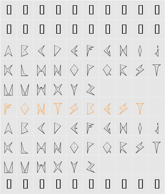 MND Pinballer empty Character Map