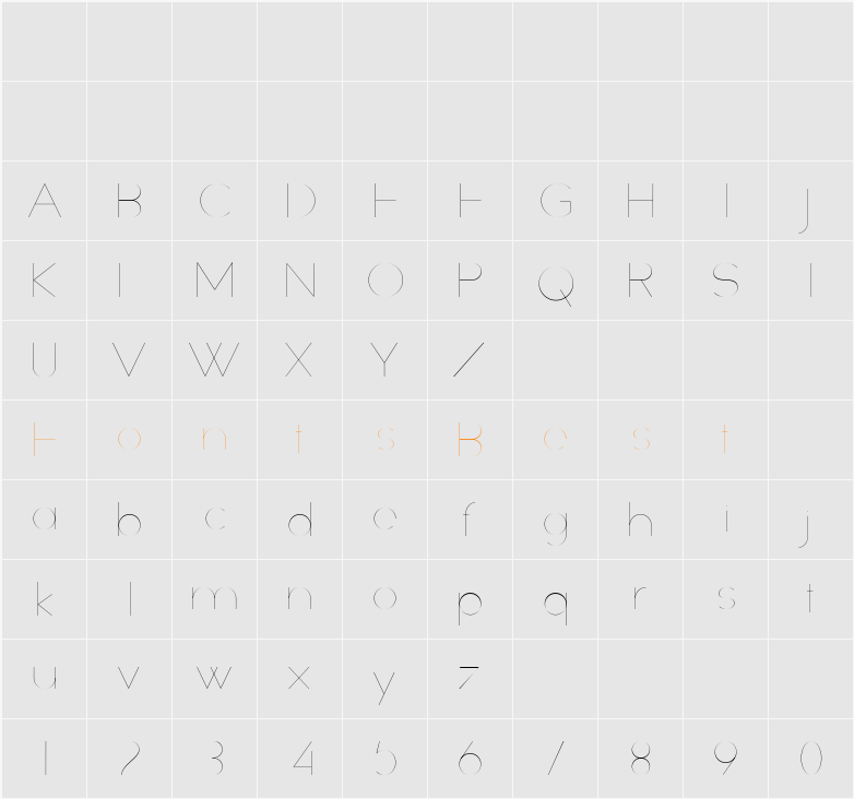 Slim Extreme Character Map