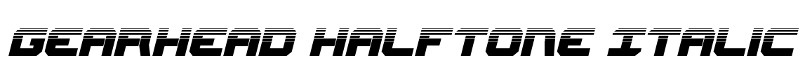Gearhead Halftone Italic Font Image
