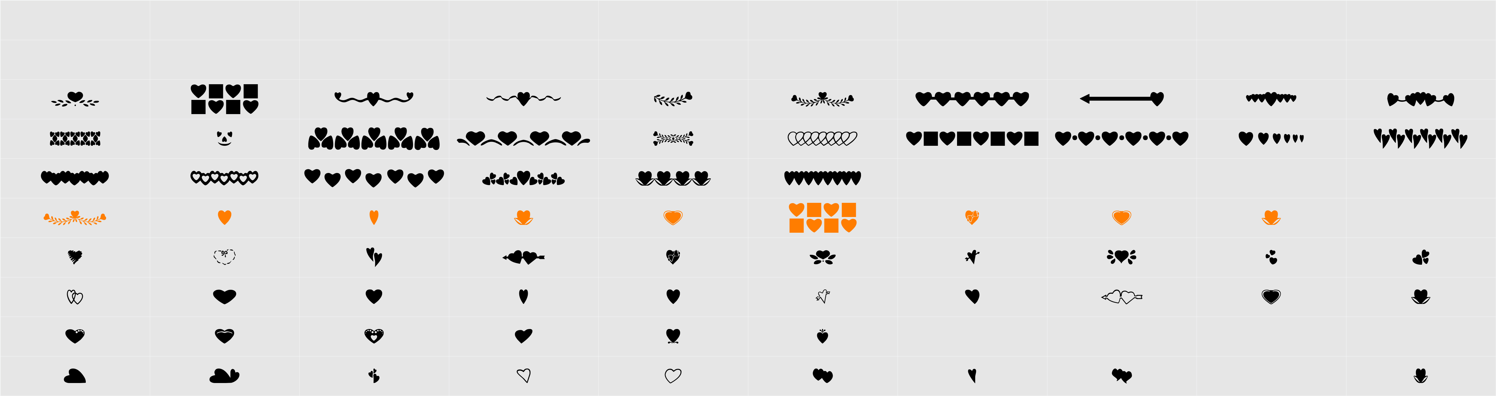 SC Hearts Character Map