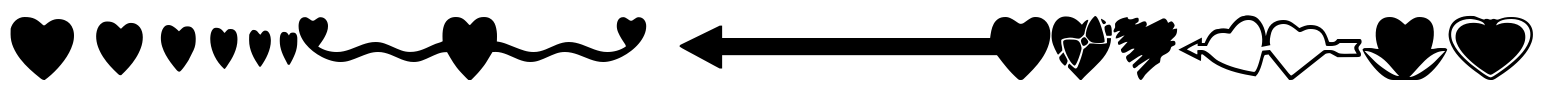 SC Hearts Font Image