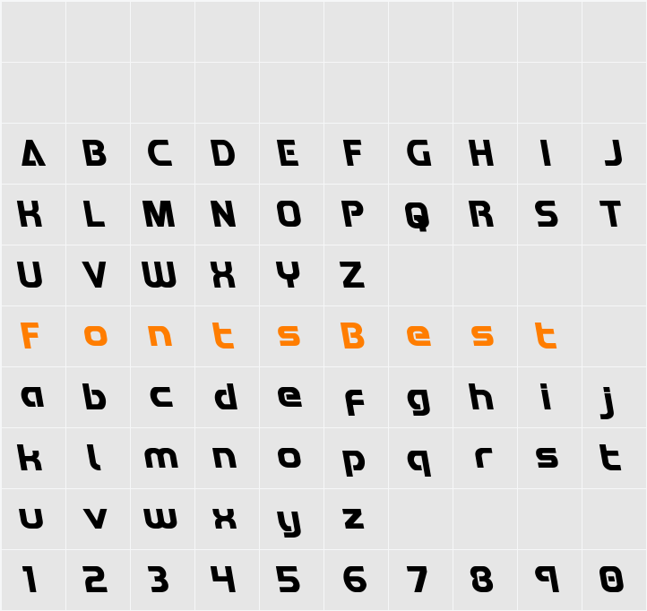 Redline Leftalic Character Map