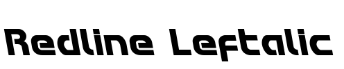 Redline Leftalic Font Image