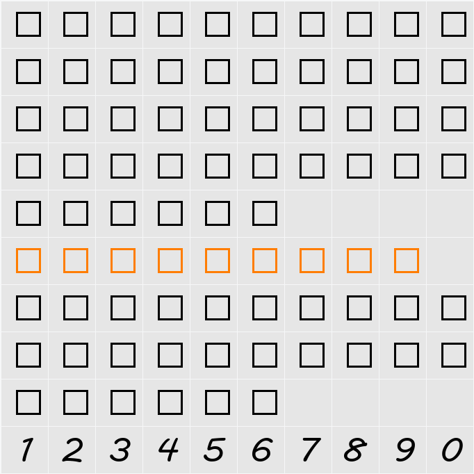 MV Boli Character Map