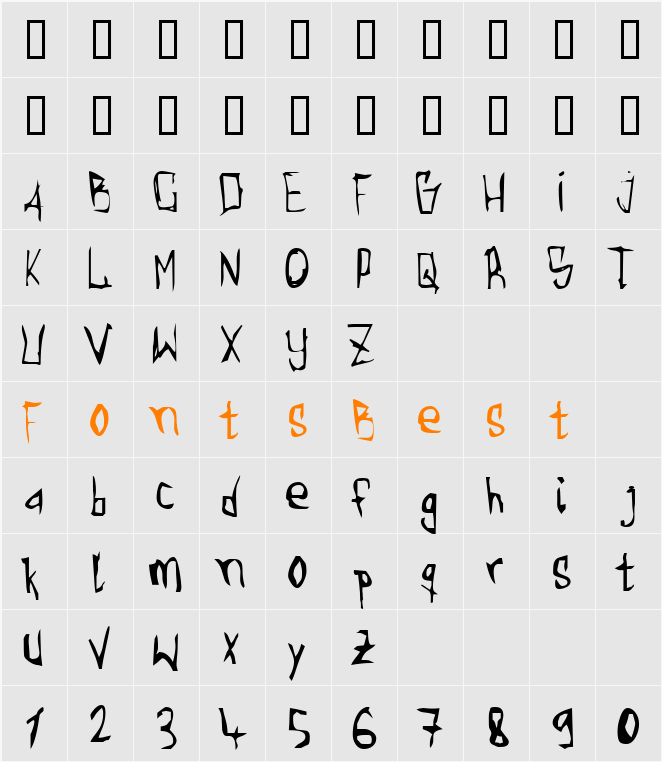 JI-Portly Character Map