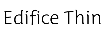 Edifice Thin Font Image