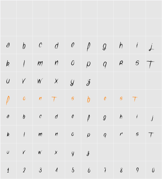 Watch Out Character Map