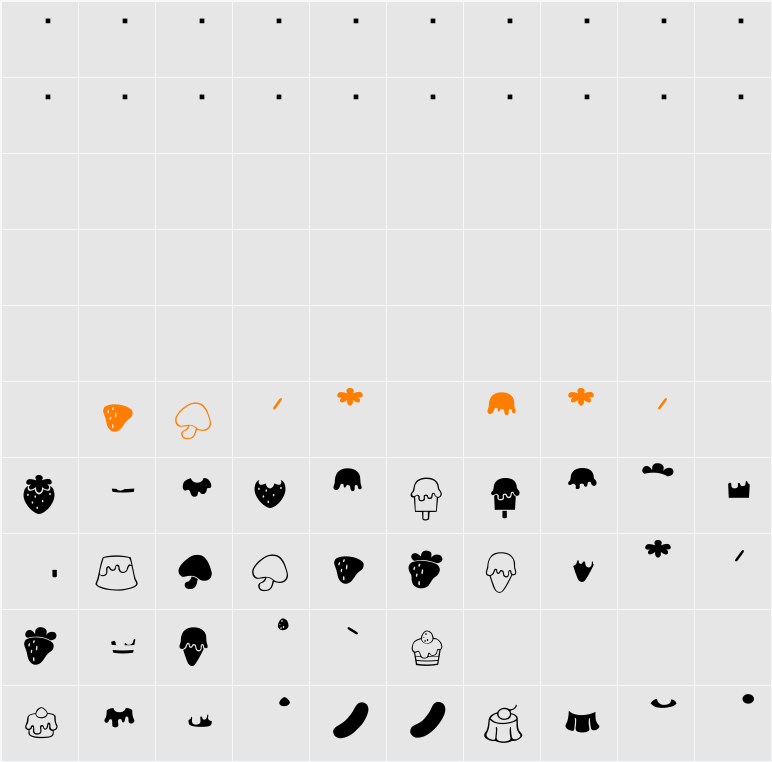 purimookasi Character Map