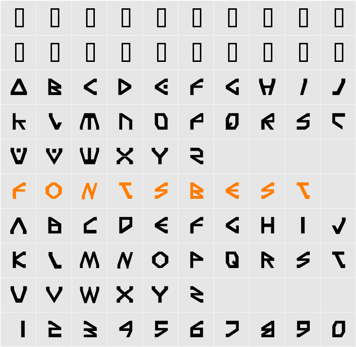 Terra Firma Character Map